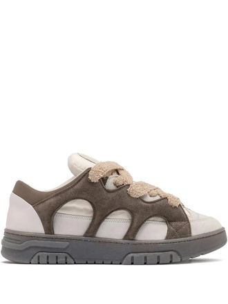 Santha Cutout Lace-up Trainers - Neutrals