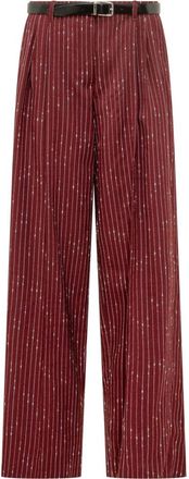 Dolce & Gabbana Red Straight Flat Front Pants