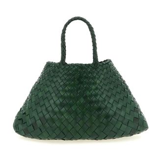 Dragon Diffusion Gevlochten Leren Tote - Dames - Tassen - Groen - Maat: ONE Size Leer