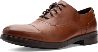 Cole Haan Newmark Grand Cap Toe Oxfords Mens Slip on Shoes British Tan/Dark Brown : 11.5 D - Medium, Leather