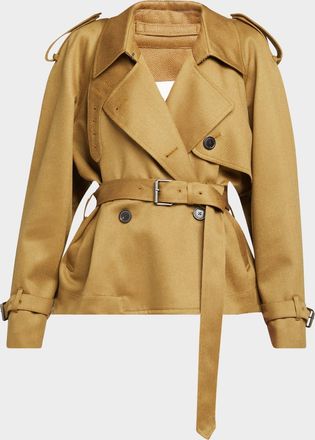 Dries Van Noten Ristos Belted Short Trench Coat
