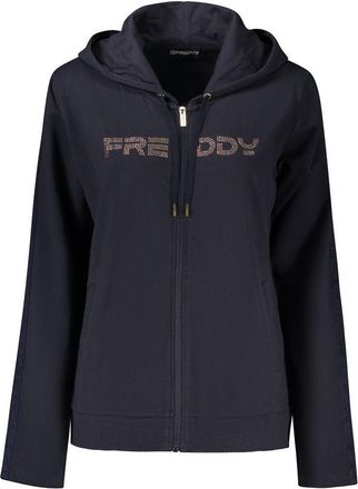 Freddy Blauwe Katoenen Dames Sweater