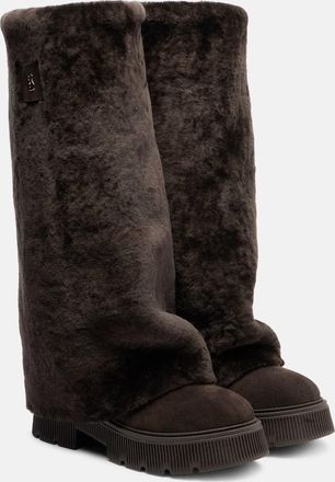Bogner Turin shearling and suede boots