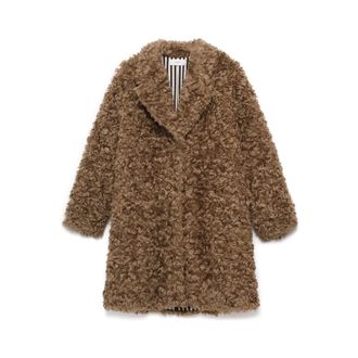 Maliparmi Maliparmi, Jassen, Dames, Beige, S, Polyester, Shirling Lovers Overcoat