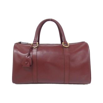 Cartier Bordeaux Leather Boston Bag (Pre-Owned)