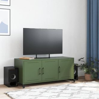 Berkfield Home TV Cabinet Olive Green 100.5x39x43.5 cm Steel