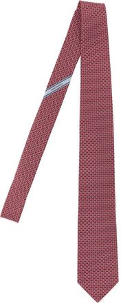 Ferragamo Red Gancini Print Tie