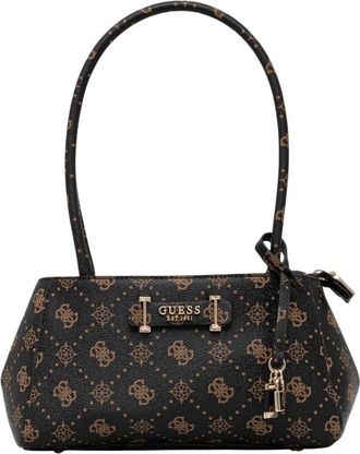 Guess Carrie Logo - Dames - Schoudertassen - Bruin - ONE Size - Leer - Tassen