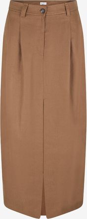 Brunello Cucinelli Midi-Rock mit Abn&auml;hern aus Leinen