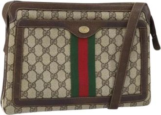 Gucci Pre-owned Vintage Shoulder Bag - Dames - Vintage Schoudertas - Beige - ONE Size - Leer - Vintage