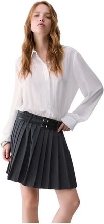 Liu Jo Abito chemisier in flanella plissettato - - Dresses - Donna - Grigio - L