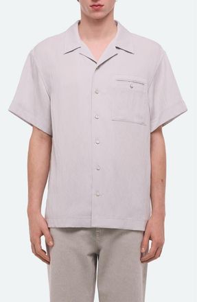 Helmut Lang Solid Camp Shirt in Ice at Nordstrom, Size X-Large