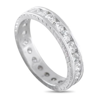 Luxury Bazaar Platinum 1.0ct Diamond Eternity Band Ring MF15-012026