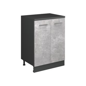 Vicco Armario De Ampliaci&oacute;n Rion, Hormig&oacute;n/antracita, 60 X 46 Cm Sin Inclinaci&oacute;n Con 2 Puertas, Vicco