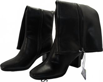 Aerosoles Womens Micah Stretch Faux Boots In Black