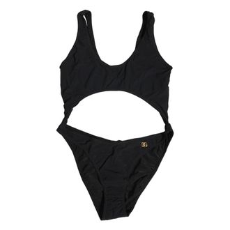 Dolce & Gabbana Cutout Logo One-Piece Swimsuit - female - Dolce & Gabbana - Swimsuits - Black - L - Swimwear
