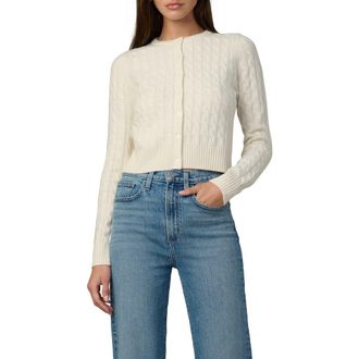 Joe's Dani Cable Cashmere Cardigan in Ecru at Nordstrom, Size X-Small