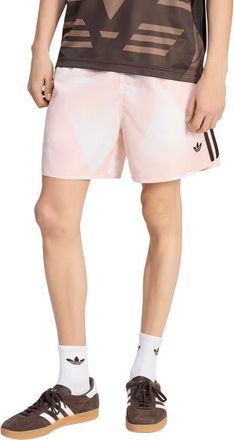 adidas Bruised Banana Allover Print Shorts in Sandy Pink// at Nordstrom, Size Xx-Large