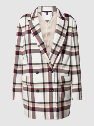 Tommy Hilfiger Blazer mit Karomuster Modell GLOBAL STRIPE CHECK in Sand, Gr&ouml;&szlig;e 40