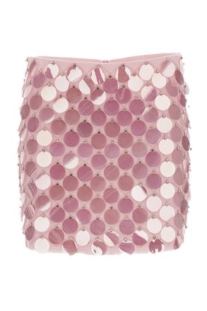 Des_Phemmes Rhinestone And Macro Sequin Mini Skirt