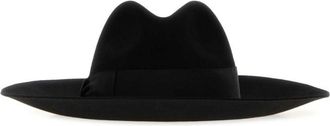 Borsalino Black Sophie Solid Fedora Hat