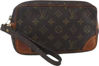 Louis Vuitton Pre-owned Clutches, female, Brown, Size: ONE SIZE Pre-owned Canvas Clutch