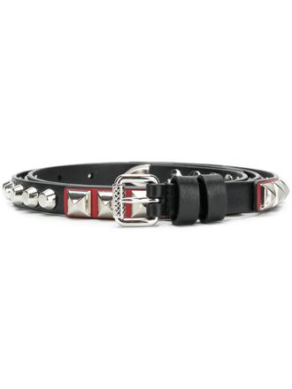 Prada Black Studded Buckle Belt