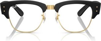 Ray-Ban 52mm Square Optical Glasses in Black Gold at Nordstrom