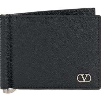 Valentino Garavani Cardholder V-Logo in Leather - male - Valentino Garavani - Wallets & Cardholders - Black - ONE SIZE - Accessories