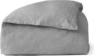 Coyuchi Relaxed Organic Linen Duvet Cover in Slate Chambray at Nordstrom, Size King/california King