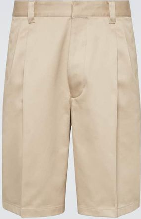 Prada Pleated cotton Bermuda shorts