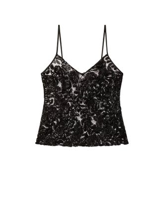 Golden Goose Tulle Top With Sequins Embroidery