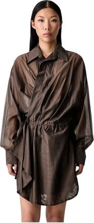Vicolo Vestido Camisero Cruzado - Dresses - Mujer - Marr&oacute;n - S