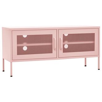vidaXL Mueble Para Tv De Acero Rosa 105x35x50 Cm Vidaxl