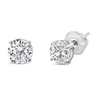 House of Brilliance IGI Certified 14K White Gold 1 1/2 Cttw Lab Grown Diamond Stud Earrings at Nordstrom