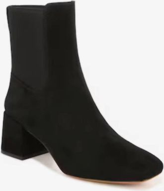 Vince Womens Kimmy Suede Leather Bootie In Black