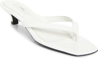 Toteme Croc Embossed Kitten Heel Flip Flop in White at Nordstrom, Size 10Us