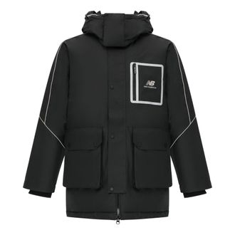 New Balance Sportswear Hooded Jacket Asia Sizing Black White AMJ14320-BK