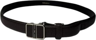 Saint Laurent Pre-owned Belts, male, Brown, Size: ONE SIZE Pre-owned Vintage Snake-Effect Leather Belt