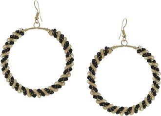 Olivia Welles Eira Twist Hoop Earrings in Gold-Black at Nordstrom Rack