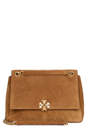 Tory Burch Womens Shoulder Bag Charlie Caramel Leather Calfskin