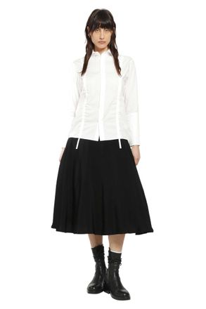 Yohji Yamamoto Crepe de Chine Gather Petticoat Skirt