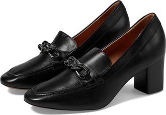 Johnston & Murphy Eleanor Chain Loafer High Womens Heels Black : 7 M, Leather