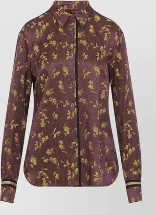 Dries Van Noten floral-jacquard long-sleeve shirt