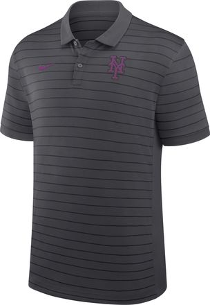 Nike New York Mets City Connect Striped Victory Nike Mens Dri-FIT MLB Polo in Grey | 03BG0IF5NME-DZ0