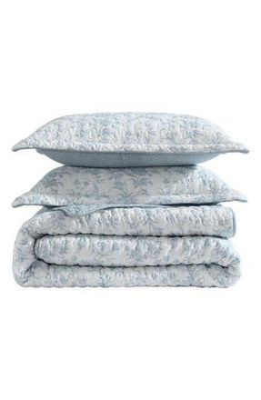 Laura Ashley Amberly 3-Piece Twin Quilt & Sham Set in Lt-Pastel Blue at Nordstrom Rack