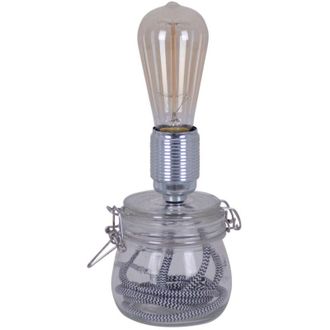 N&auml;ve Naeve Max L&aacute;mpara De Mesa Cil&iacute;ndrica Transparente 1xe27