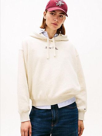 Tommy Hilfiger Textured Logo Relaxed Hoody