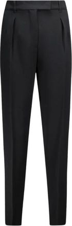 Max Mara Rechte broek Eguale Zwart - Dames - Slim Fit Broeken - Zwart - S - Polyester - Broeken