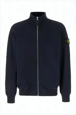 Stone Island Navy Blue Zip-Up Jacket